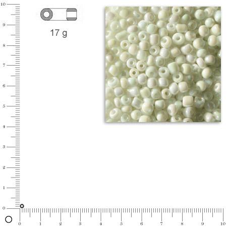 Mini-rocailles opaques lustrées - Blanc - Ø 2 mm x 17 g