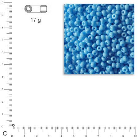 Mini-rocailles opaques - Bleu clair - Ø 2 mm x 17 g