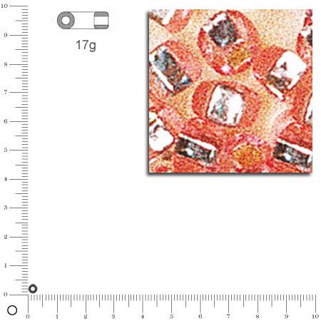 Mini-rocailles intérieur argenté - Rose - Ø 2 mm x 17 g