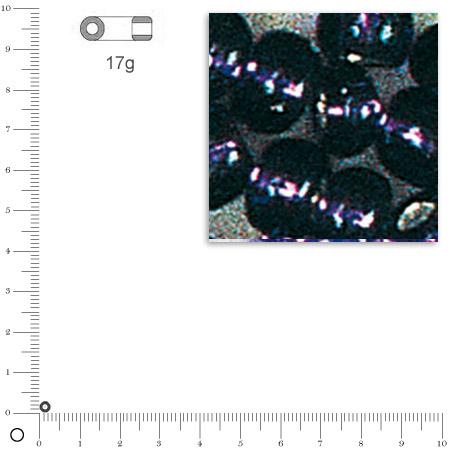 Mini-rocailles intérieur argenté - Lilas foncé - Ø 2 mm x 17 g