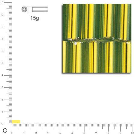 Rocailles tubes - Vert clair - 7 x 2 mm x 15 g