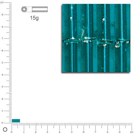 Rocailles tubes - Jade - 7 x 2 mm x 15 g
