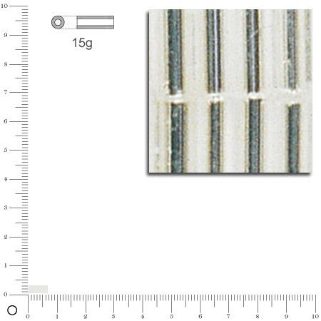 Rocailles tubes - Couleur Argent - 7 x 2 mm x 15 g