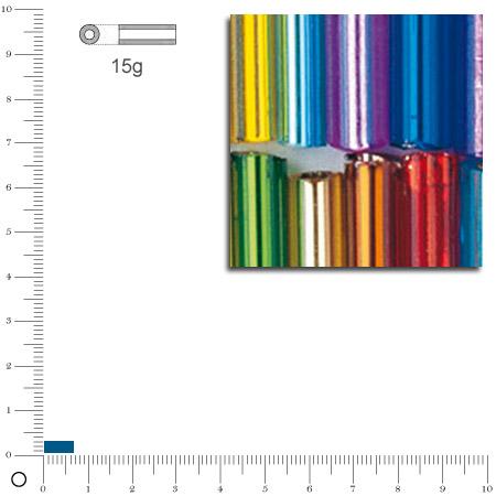 Rocailles tubes - Assortiment - 7 x 2 mm x 15 g