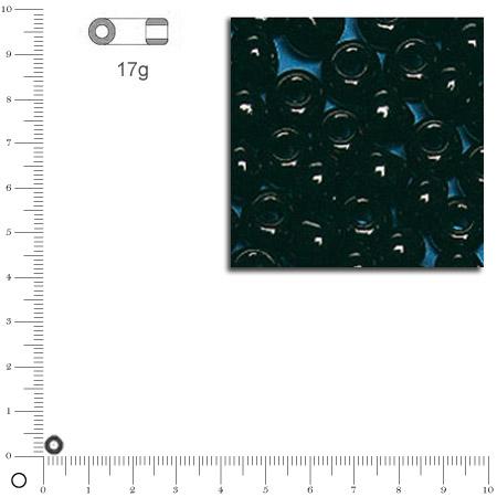 Rocailles indiennes - Noir - Ø 4,5 mm x 17 g