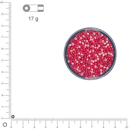 Rocailles nacrées - Camaïeu de rose - Ø 2,6 mm x 17 g