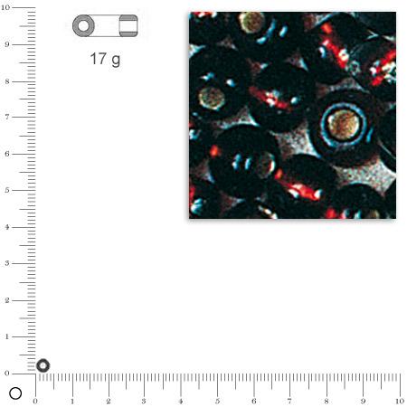 Rocailles intérieur argenté - Brun foncé - Ø 4 mm x 17 g