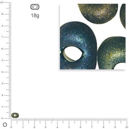 Rocailles Farfalles - Gris médium mélangé - 3,2 x 6,5 mm x 18 g