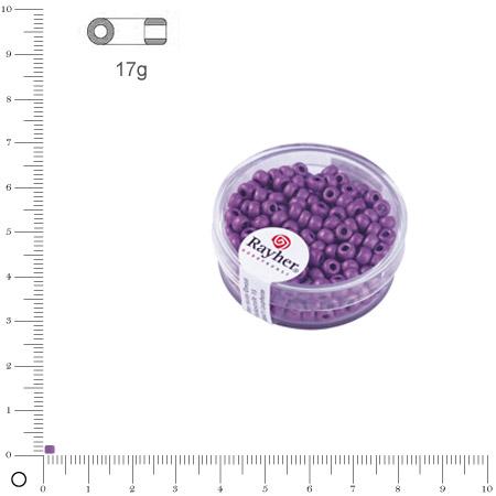 Rocaille Metallic dépoli - Violet - Ø 2,6 mm x 17 g
