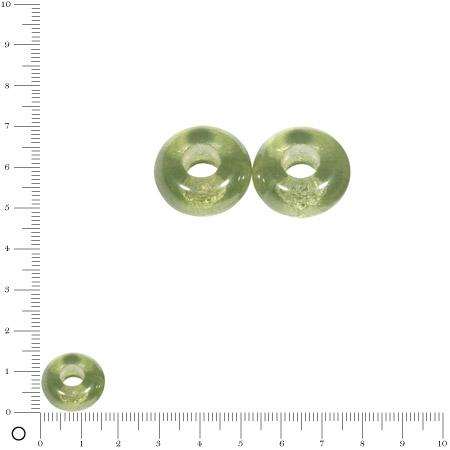 Perle en verre transparente Magic Flair - Vert menthe - Ø 16 mm