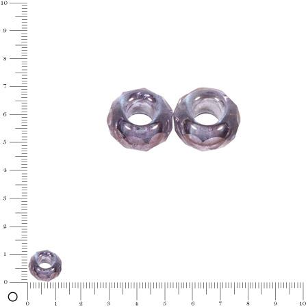 Perle en verre à facettes Magic Flair - Lilas - Ø 13 mm