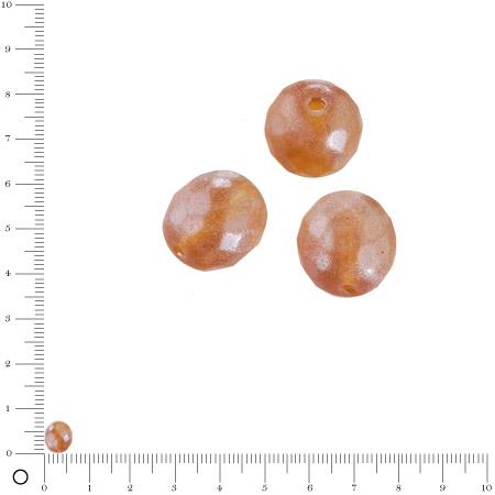 Perles verre antiques à facettes Ø 6 mm - Topaze x 40 pces