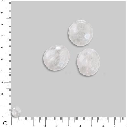 Perles verre antiques à facettes Ø 8 mm - Blanc x 20 pces