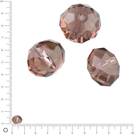 Perles en verre donut à facettes Ø 8 mm - Améthyste x 10 pces