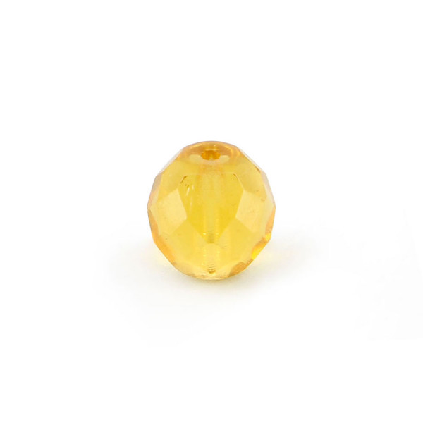 Perle à facettes ovale verre de bohème - 9,7 x 10 mm