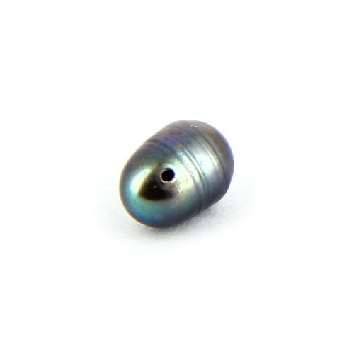 Perle forme irrégulirèrs en verre - Gris - 6 x 17 mm