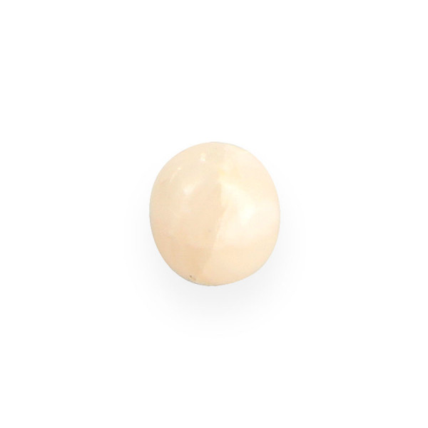 Perle marbrée ronde en verre - Rose pale - 6 mm