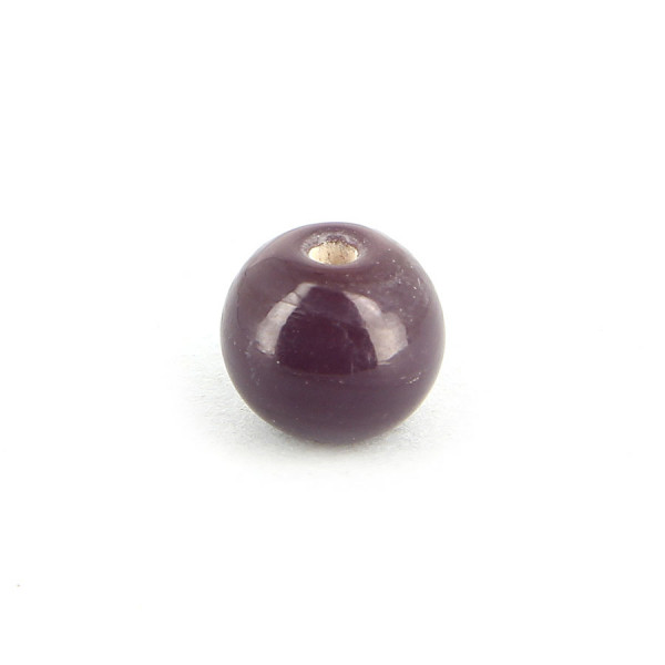 Perle ronde en verre - Violet - 10 mm