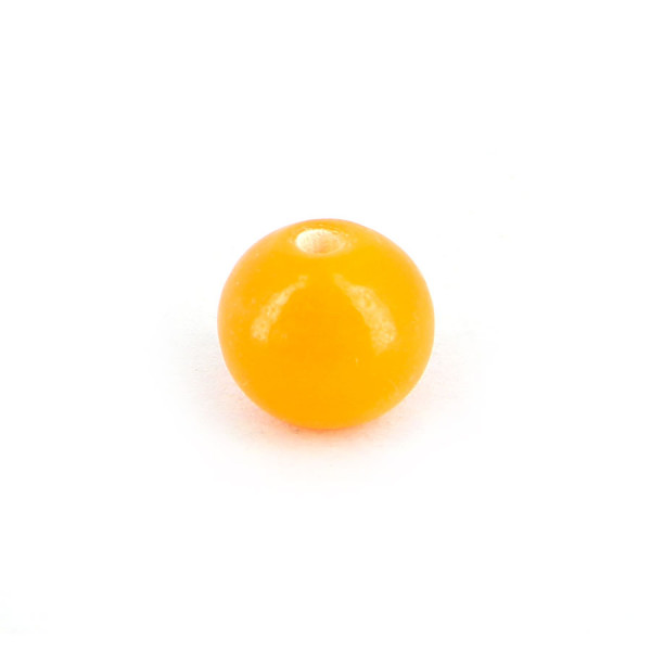 Perle ronde en verre - Orange - 10 mm