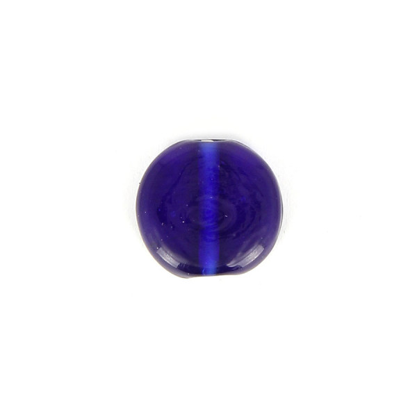 Perle palet en verre - Bleu roi - 15 x 15 mm
