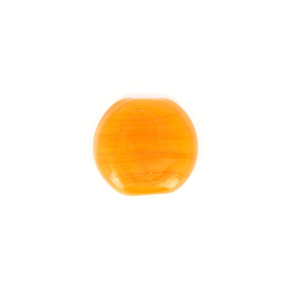 Perle palet en verre opaque - Orange - 15 x 15 mm