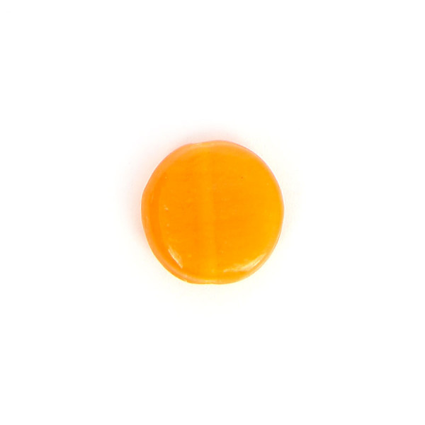 Perle palet en verre translucide - Orange - 15 x 15 mm