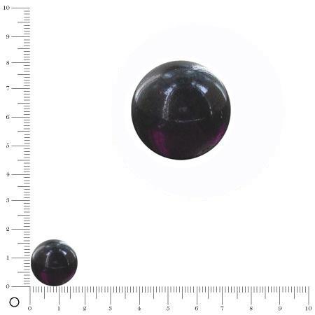 Perle transparente en verre ronde Ø 18 mm - Violet