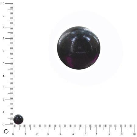 Perle en verre ronde Ø 8 mm - Violet foncé