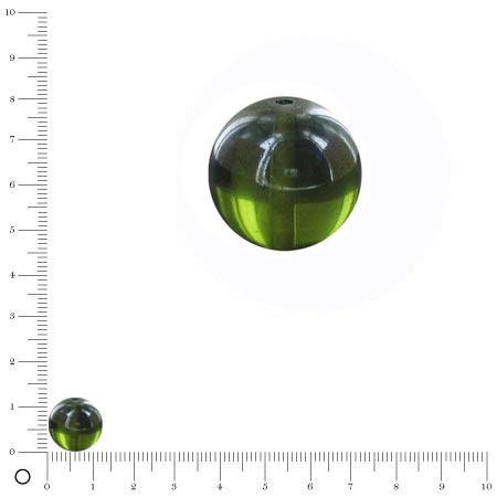 Perle transparente en verre ronde Ø 12 mm - Vert d'eau