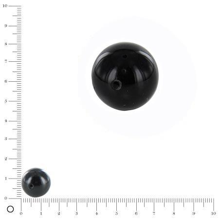 Perle en verre Ø 16 mm - Noire