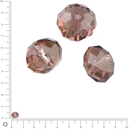 Perles en verre donut à facettes Ø 6 mm - Améthyste x 15 pces