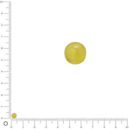 Perle en verre dépoli Ø 4,5 mm - Jaune pâle