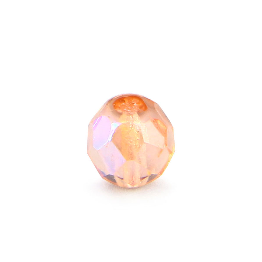 Lot De 50 Perles Facettes En Cristal De Bohême Topaze 6mm - Marque Preciosa, France