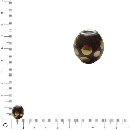 Perle pastilles dorées Ø 11 mm - Chocolat
