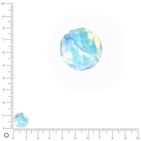 Perle ronde de lune à facettes - Ø 12 mm