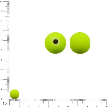 Perle en plastique ronde - Vert - L. 10 mm