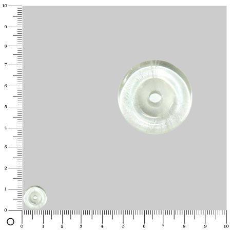 Perle donut en cristal de roche - Ø 12 mm