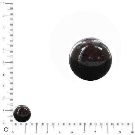 Perle ronde grenat - Ø 15 mm