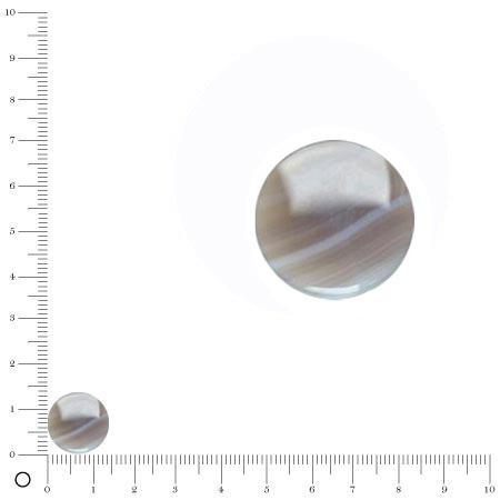 Perle ronde agate grise - Ø 14 mm