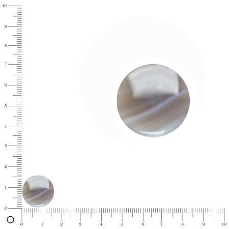 Perle ronde agate grise - Ø 16 mm