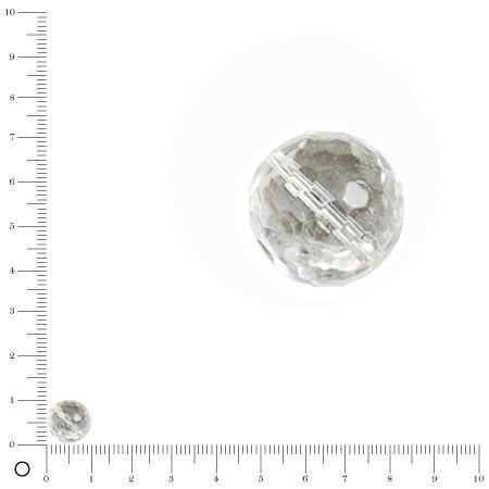 Perle en cristal de roche à facettes - Ø 7 mm