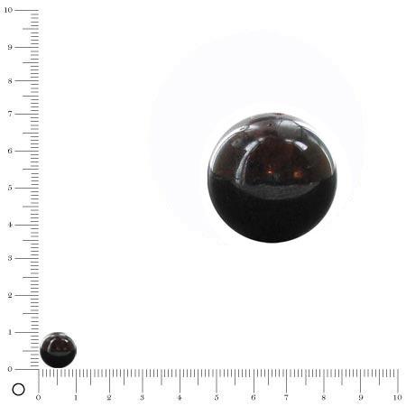 Perle ronde grenat - Ø 10 mm