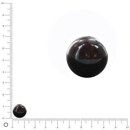 Perle ronde grenat - Ø 12 mm