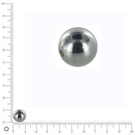 Perle en metal  Ø 10 mm - Argenté
