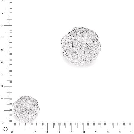 Boule fil de fer Ø 24 mm - Plaqué argent
