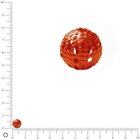 Perle filigranée Ø 8 mm - Orange