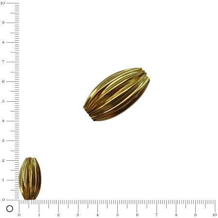 Perle pour collier écharpe L. 22 mm - Argenté vieilli