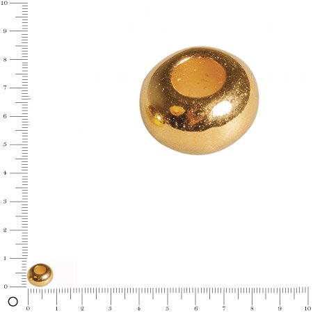 Perle en métal - doré - 8 mm - 5 pcs