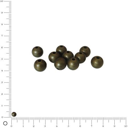 Boule Ø 4 mm - Bronze vieilli - x 10