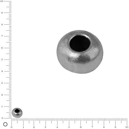 Perle en métal ø 8 mm - Argenté vieilli